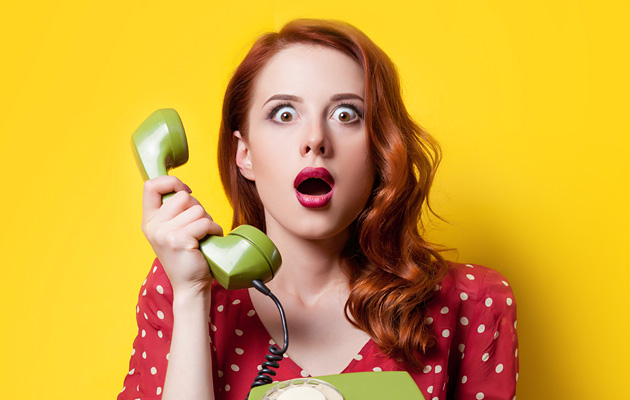 Woman on the phone Woman on the phone